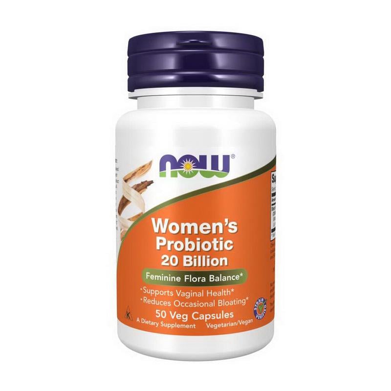 Пробиотики для женщин NOW Women's Probiotic 20 Billion 20 млрд КОЕ 3 штамма 50 вег. капс.