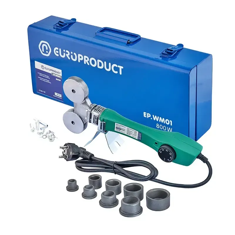 Паяльник Europroduct EP.WM01 для PPR труб плоские насадки 20/40 мм