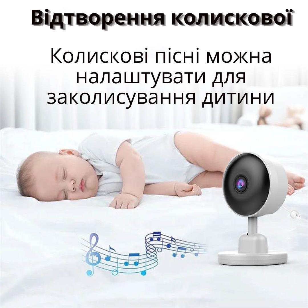 Видеоняня Happy Baby С3 Full HD CMOS-датчик с цифровой камерой ЖК-дисплей с ночным видением и двусторонней связью 2,8" Белый - фото 4