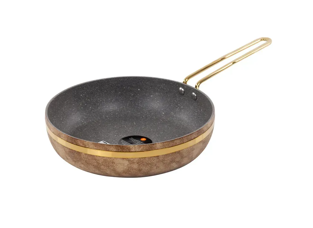 Сковорода антипригарная Brioni Royal Stone Ti̇gereye Gold 24 см (764-048)