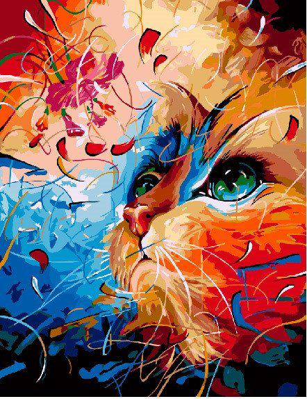 Картина по номерам Brushme Фантастическая кошка (G484) Картина по номерам Brushme Фантастическая кошка (G484)