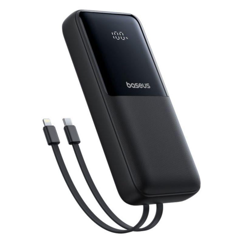 Повербанк BASEUS Lipow 20000 mAh 22,5 Вт Dual-Cable Type-C и Lightning с быстрой зарядкой Черный (30991836)