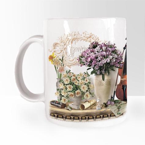 Кружка керамическая Прованс Скрипка 6 350 мл (прч06п)