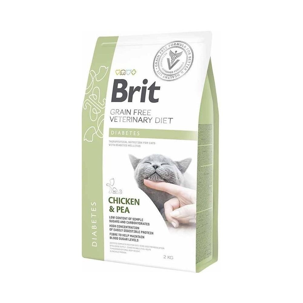 Корм для кошек Brit Veterinary Diet Diabetes при сахарном диабете с курицей 2 кг (170969/528523) Корм для кошек Brit Veterinary Diet Diabetes при сахарном диабете с курицей 2 кг (170969/528523)