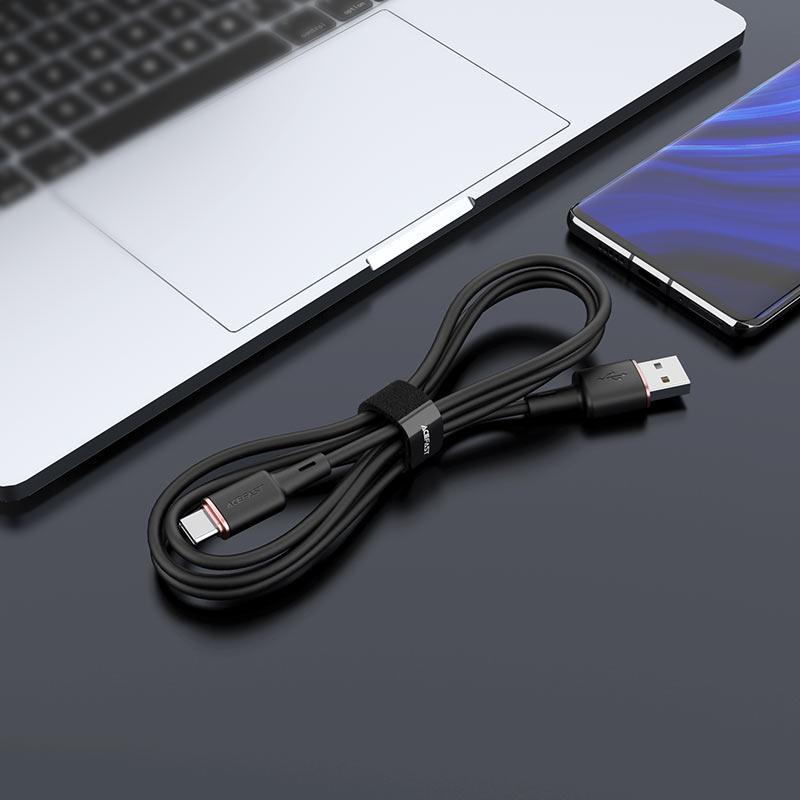Кабель синхронізації Acefast C2-04 Type-C to USB 3.0A 1.2m Cable, Black - фото 5 Кабель синхронізації Acefast C2-04 Type-C to USB 3.0A 1.2m Cable, Black - фото 5