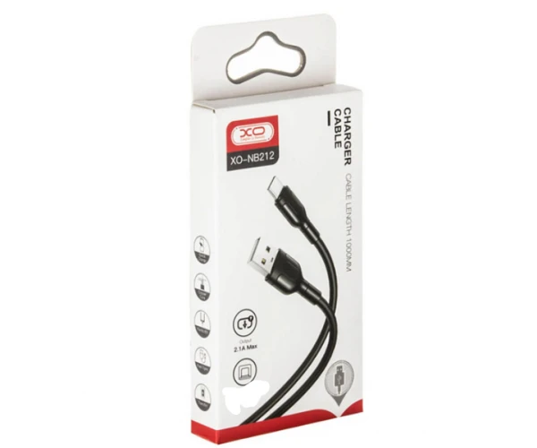 Кабель дата Xo NB212 USB-Type-C 2,1 A 1 м Black - фото 2