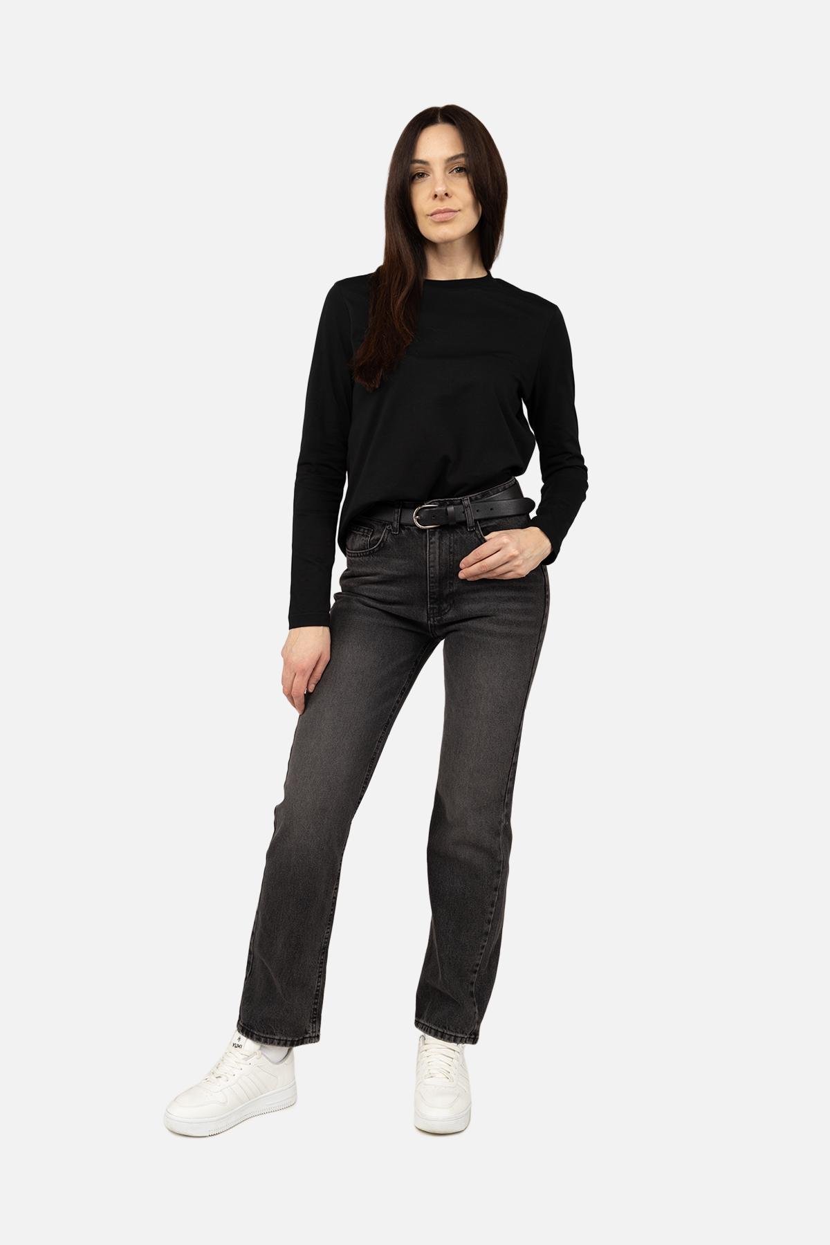 Джемпер жіночий з довгим рукавом ЦБ-00266324 р. 42 Чорний (SKT001035761) - фото 4 Джемпер жіночий з довгим рукавом ЦБ-00266324 р. 42 Чорний (SKT001035761) - фото 4