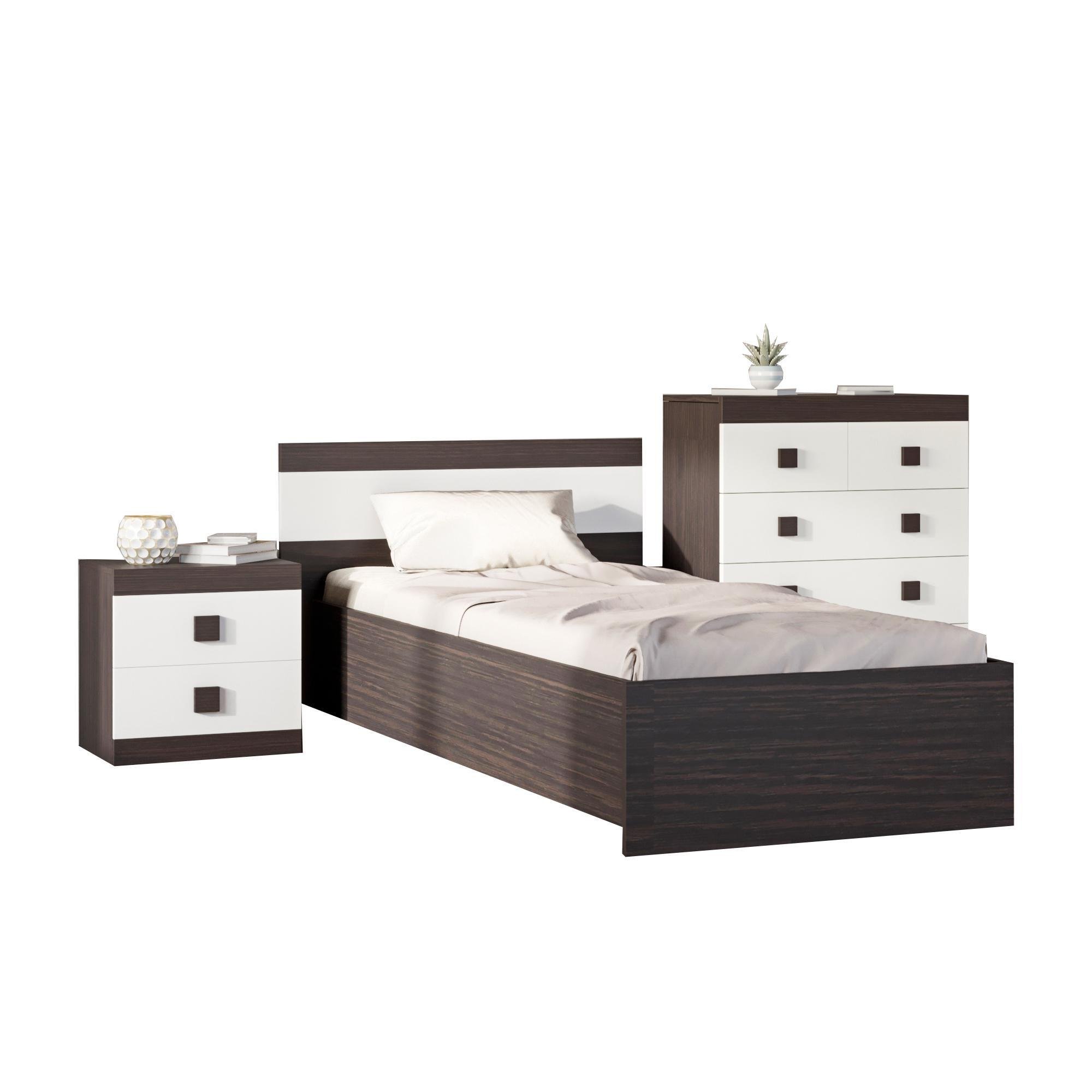 Спальня детская Эверест Соната Комплект 8 Венге темный/Белый (ES-10301)