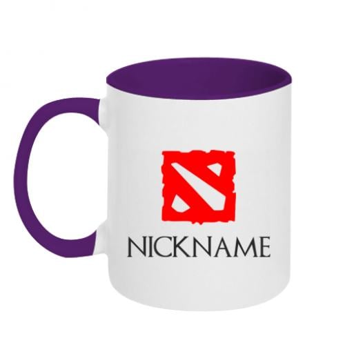Чашка двухцветная Your nickname Dota 2 320 мл Белый с фиолетовым (3293346-41-95478) Чашка двухцветная Your nickname Dota 2 320 мл Белый с фиолетовым (3293346-41-95478)