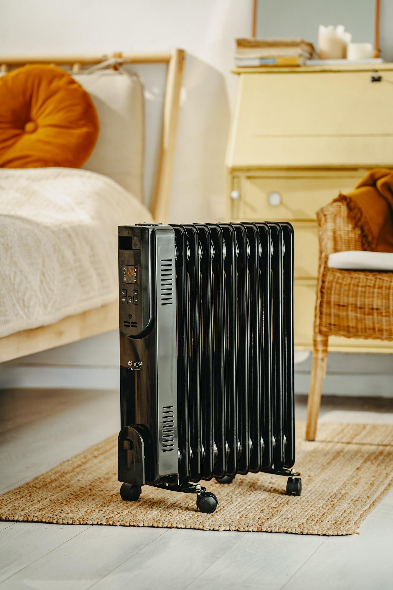 Масляний радіатор Camry CR 7813 пульт ДК 11 ребер 2500 Вт Чорний (6618) - фото 8