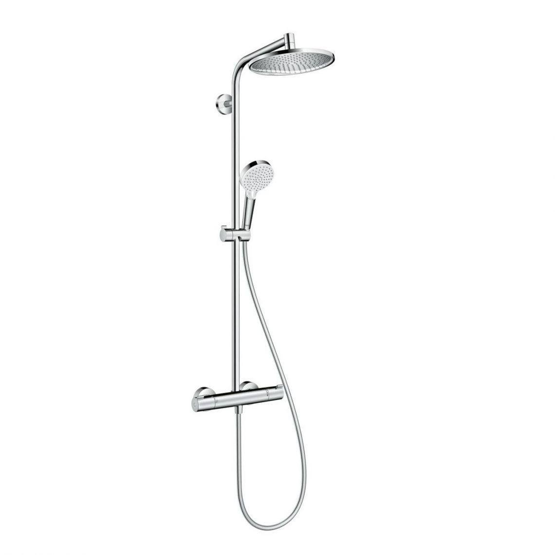 Душевая система Hansgrohe Crometta S Showerpipe 240 EcoSmart с термостатом Хром (LM-27268000)