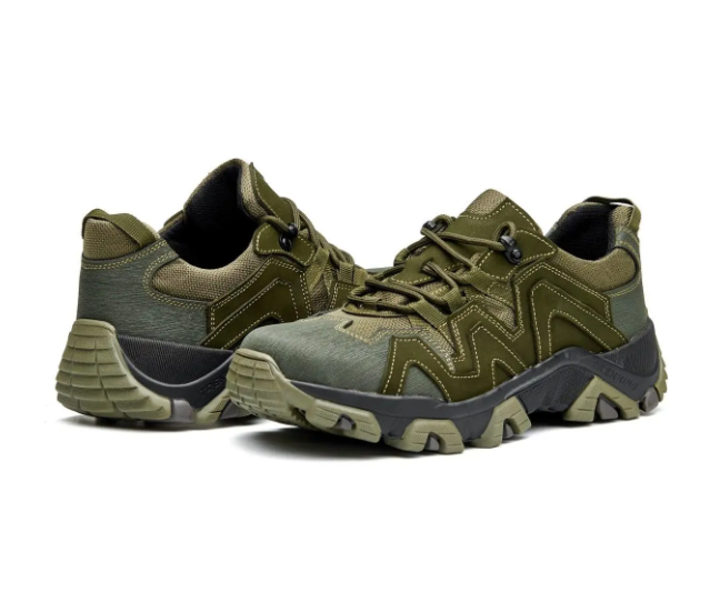 Кросівки чоловічі демісезонні натуральний нубук р. 41 Хакі - фото 3