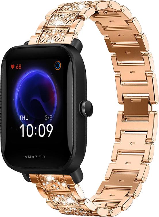 Браслет металлический Glam для Amazfit Bip U Pro Rose Gold (32802-27)