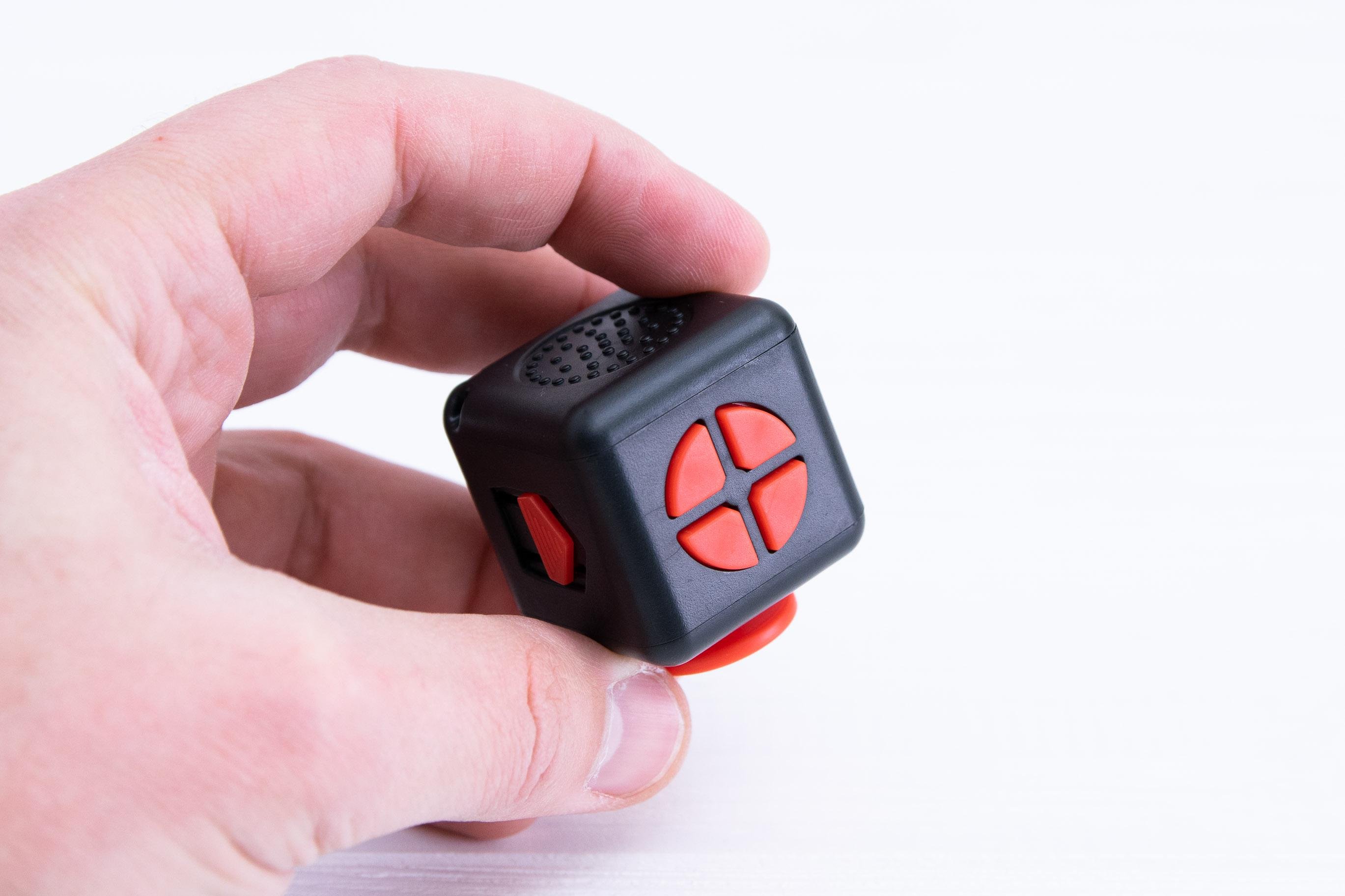 Кубик антистресс Fidget cube нестандартный Black/Red - фото 3