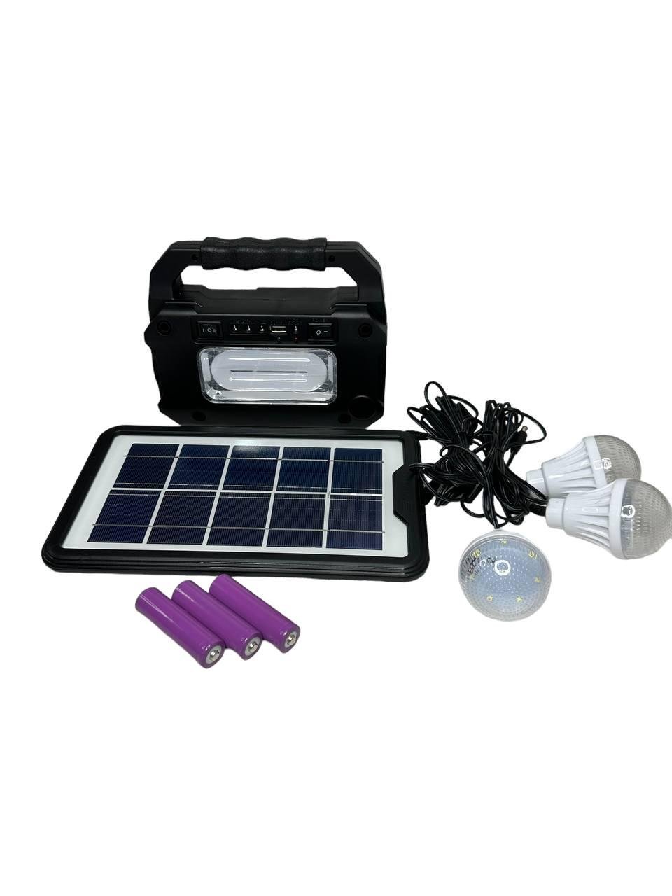 Комплект автономного освещения GDPlus GD-8081 с солнечной панелью/фонарем/лампой (23634754747)