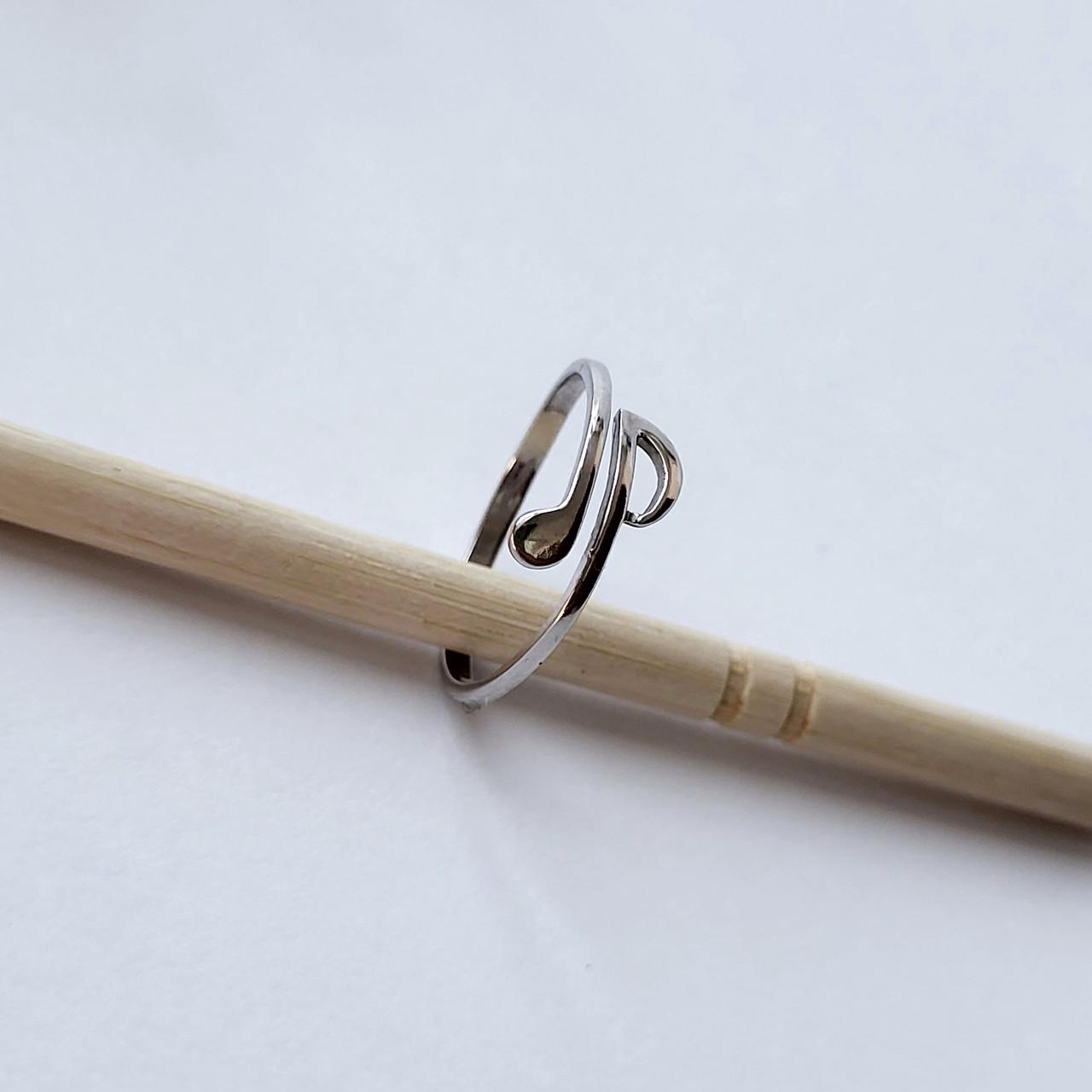 Кольцо серебряное женское Скрипичный ключ без камней р. 16,5 925 пробы 0,88 г (81746)