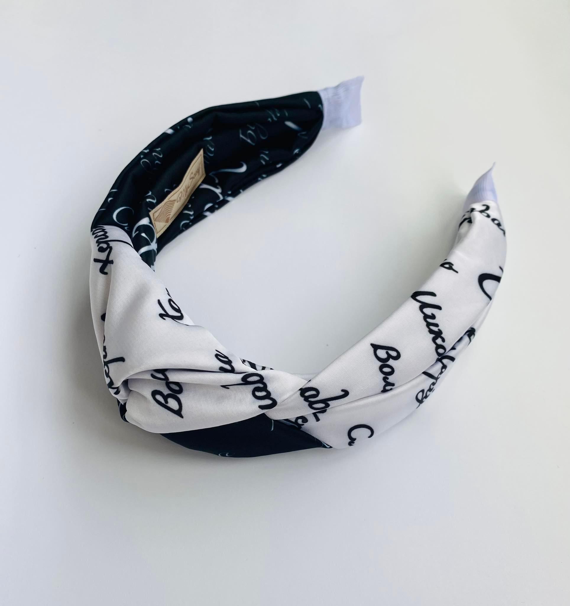 Обруч летний С Украиной в сердце Черно-белый (ob-019)