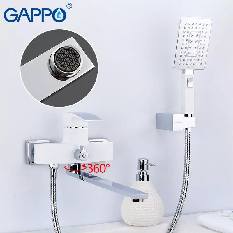 Смеситель для ванны Gappo G2207-7 Белый/Хром (SQ-1033988 SQ-1033988) - фото 3 Смеситель для ванны Gappo G2207-7 Белый/Хром (SQ-1033988 SQ-1033988) - фото 3