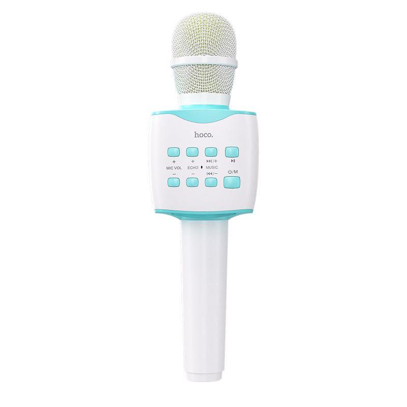Микрофон Hoco BK5-5W светодиодная подсветка MP3 с MicroSD Белый с голубым (0224dd4e) Микрофон Hoco BK5-5W светодиодная подсветка MP3 с MicroSD Белый с голубым (0224dd4e)