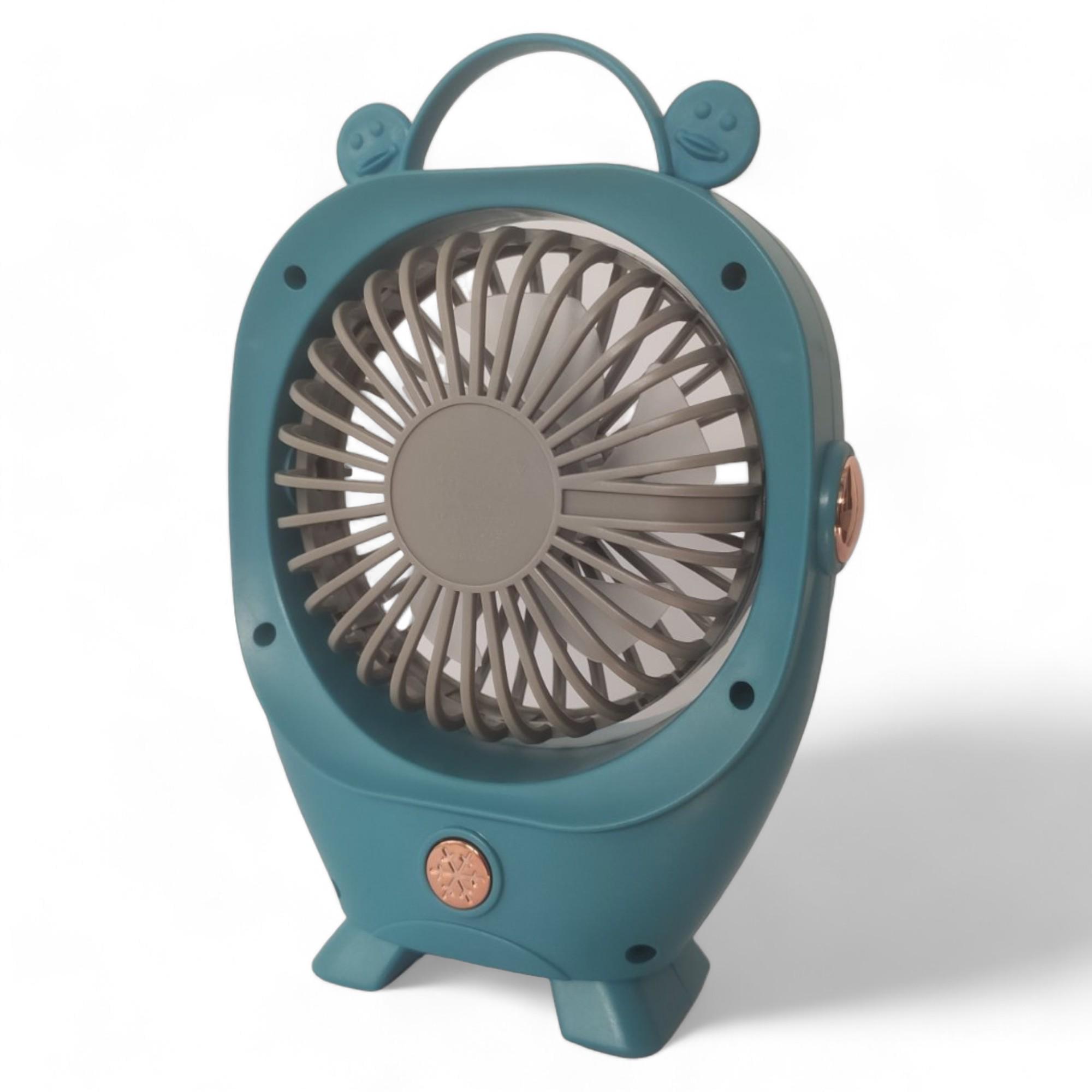 Вентилятор портативный Mini Fan W-1622 Wave USB 800 mAh Blue Sea (В_W1622Blue)