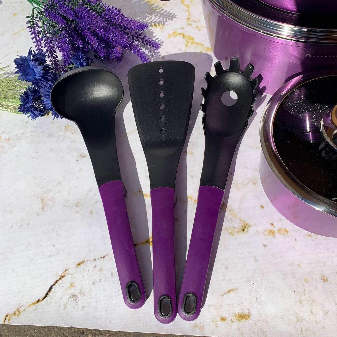 Набор кастрюль для индукционных плит с мраморным покрытием Edenberg EB-5627 15 пр. - фото 10