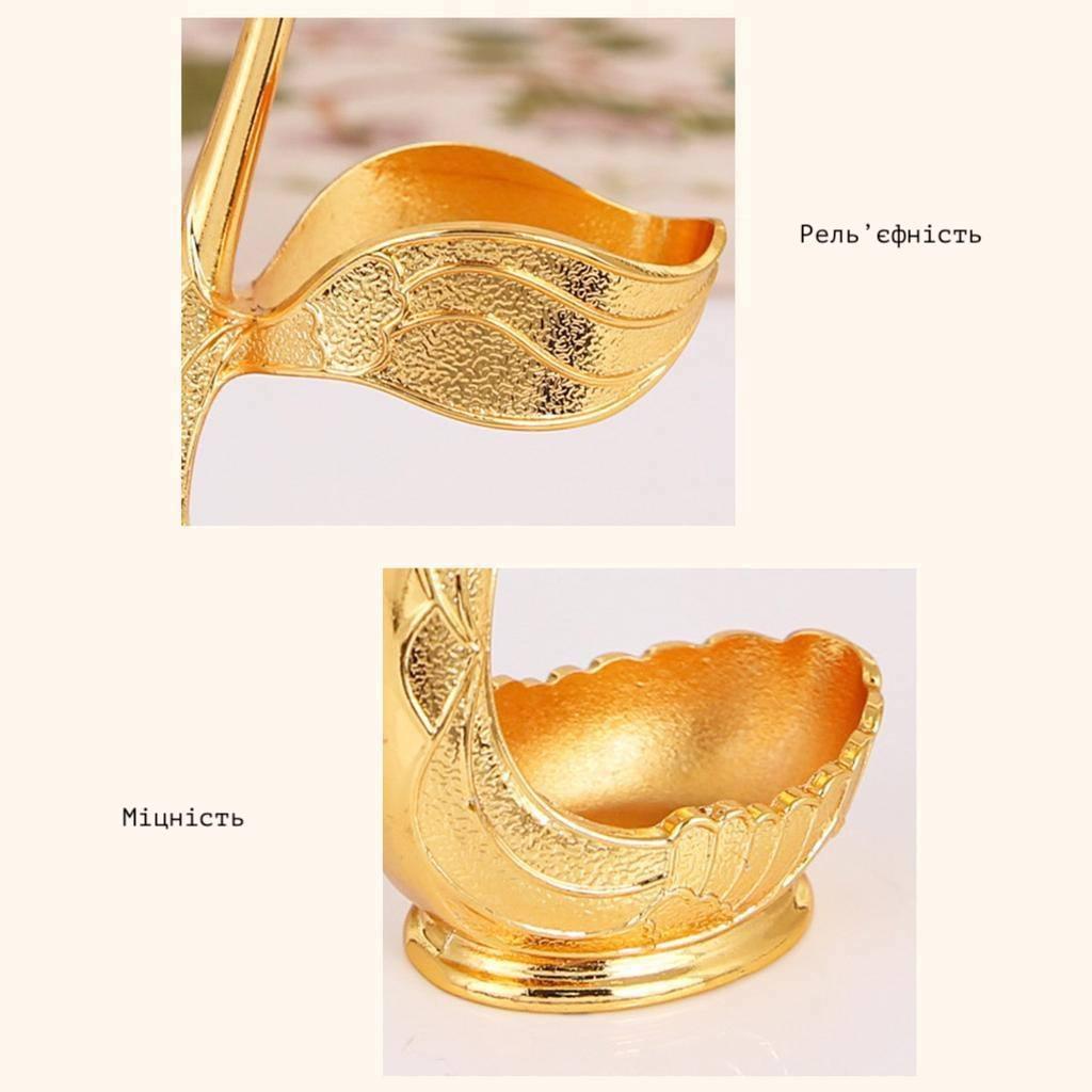 Набор десертных вилок на подставке Лебедь 6 шт. Винтажное золото (75411567) - фото 3 Набор десертных вилок на подставке Лебедь 6 шт. Винтажное золото (75411567) - фото 3