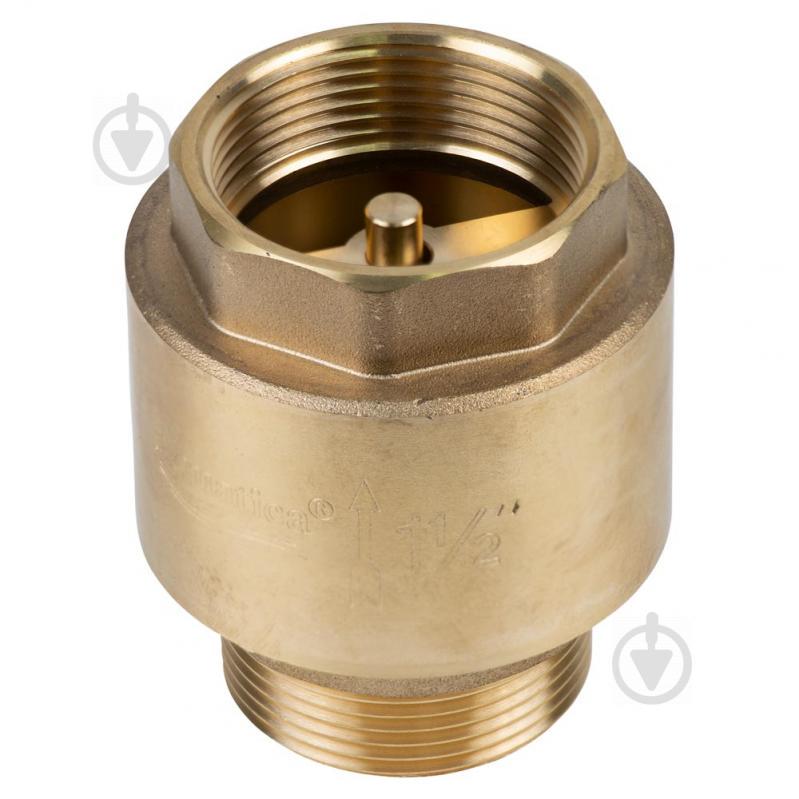 Клапан зворотній M1 1/2"×F1 1/2" (латунь) euro 680г AQUATICA (779659)