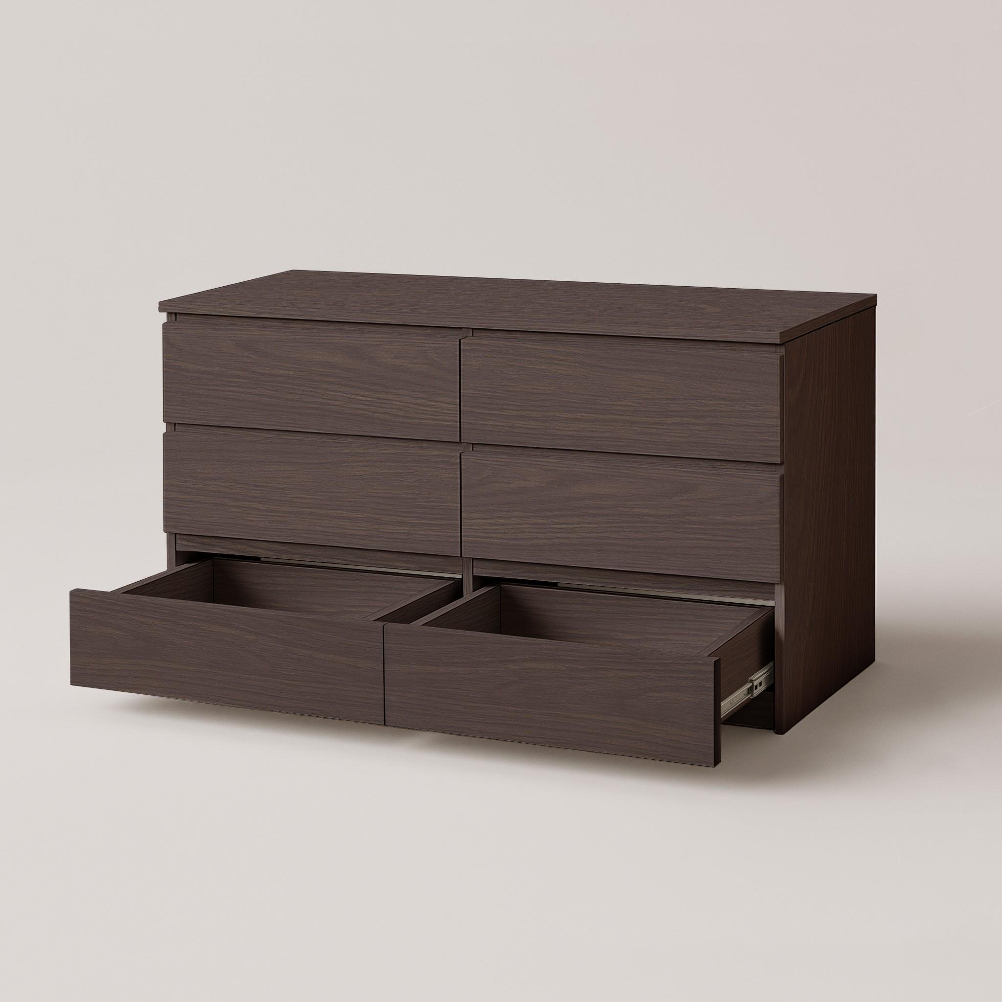 Комод на 6 шухляд без ручок Kvatro 130 1300х400х750 мм Венге Магія - фото 3 Комод на 6 шухляд без ручок Kvatro 130 1300х400х750 мм Венге Магія - фото 3