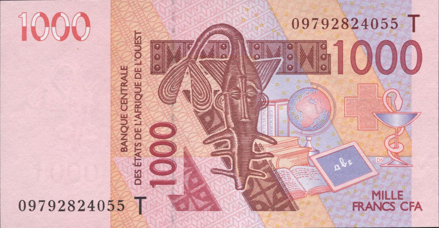 Коллекционная банкнота Того 2003 1000 франков 2018 CFA P815T UNC Коллекционная банкнота Того 2003 1000 франков 2018 CFA P815T UNC