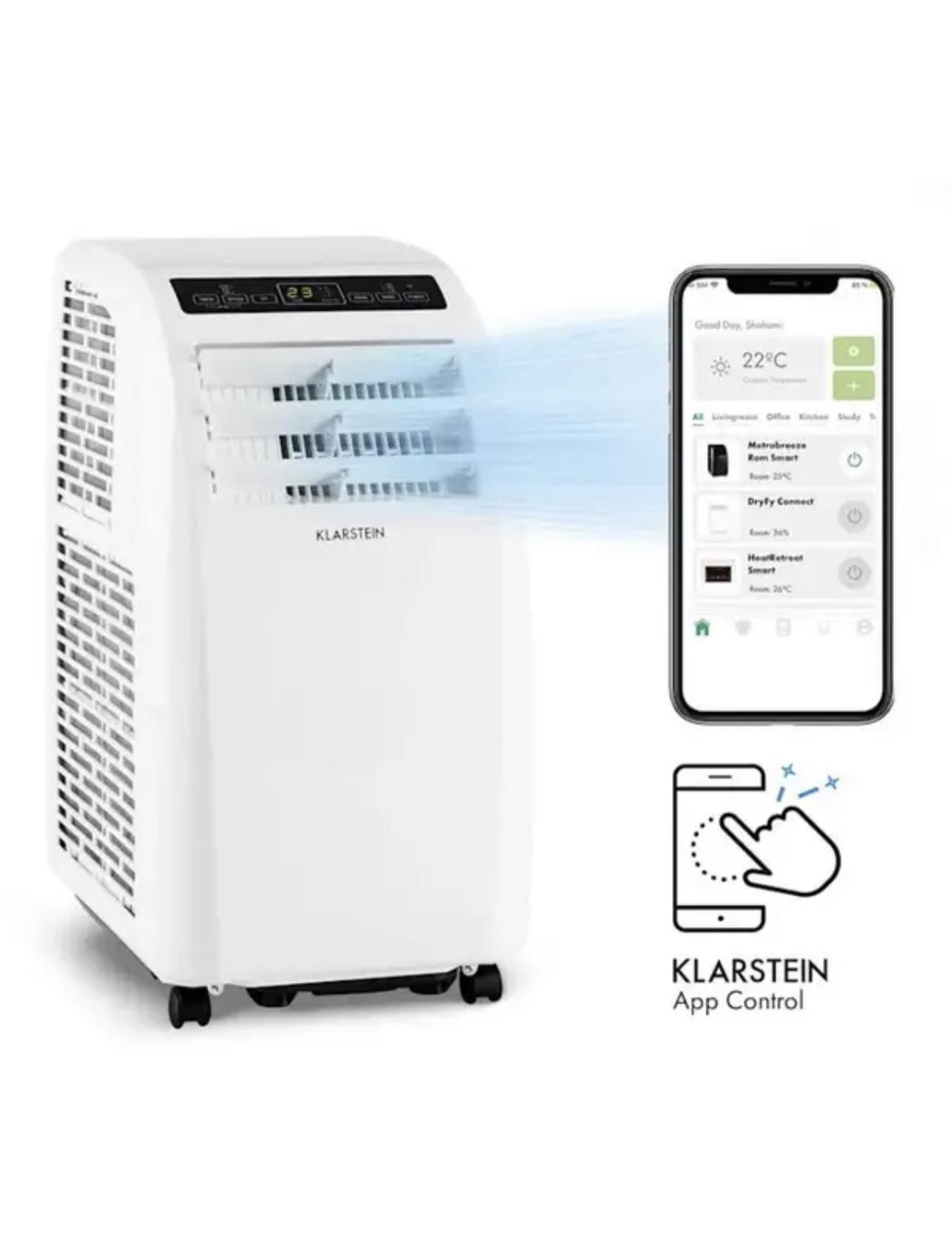 Кондиционер мобильный KLARSTEIN Metrobreeze Rome Smart EEC A+ 10 000 BTU/3,0 кВт до 49 м2 Белый (10035803) - фото 7 Кондиционер мобильный KLARSTEIN Metrobreeze Rome Smart EEC A+ 10 000 BTU/3,0 кВт до 49 м2 Белый (10035803) - фото 7