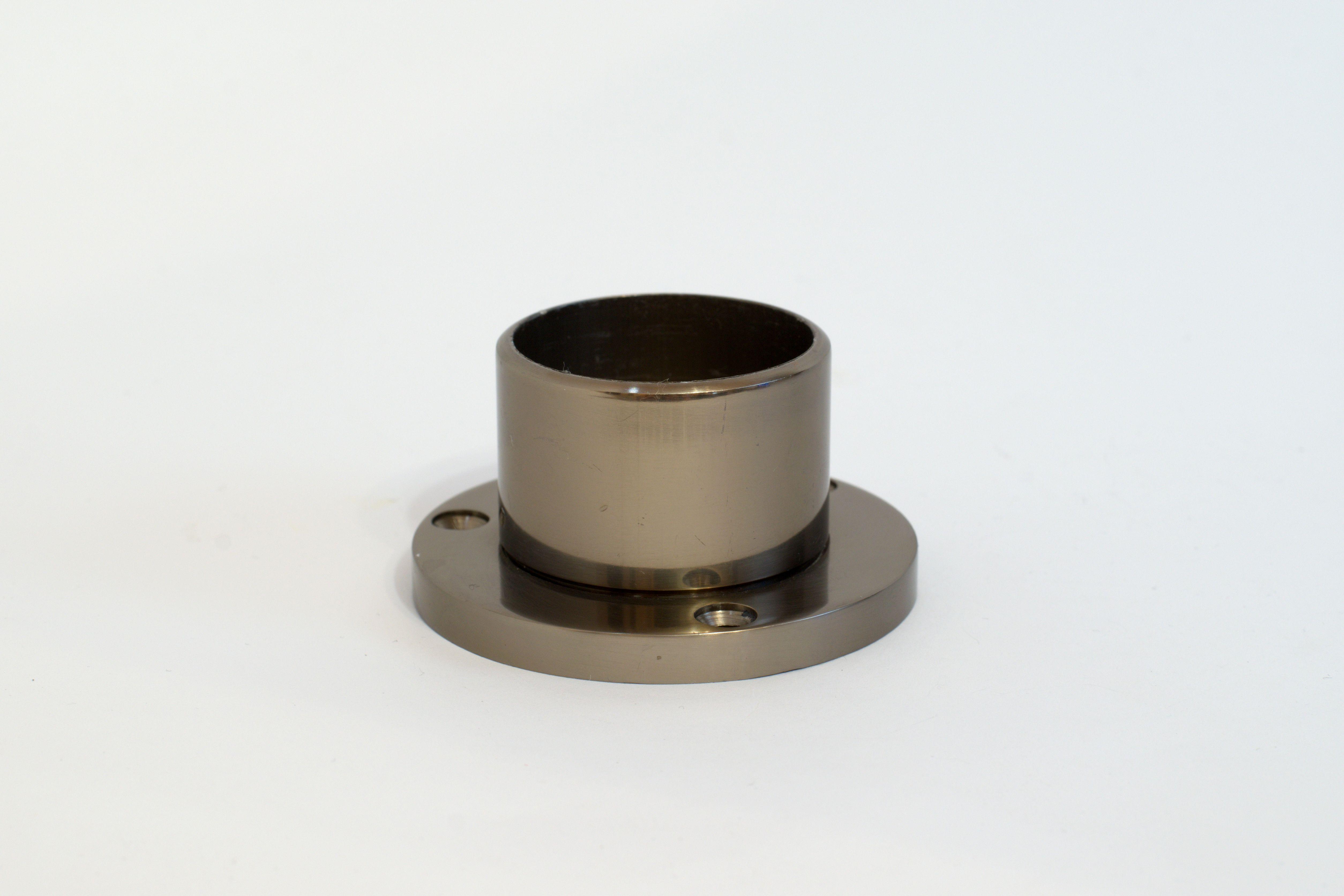 Фланець стійки із зовнішнім кріпленням до алюмінієвих поручнів тип коло Шампань (10732ш)