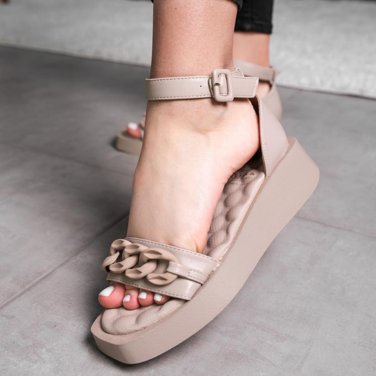 Босоножки женские Fashion р. 37 24 см Бежевый (3667) - фото 4