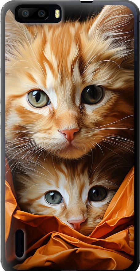 Чехол на Huawei Honor 6 Plus Котики 2 (5664u-179-42517)