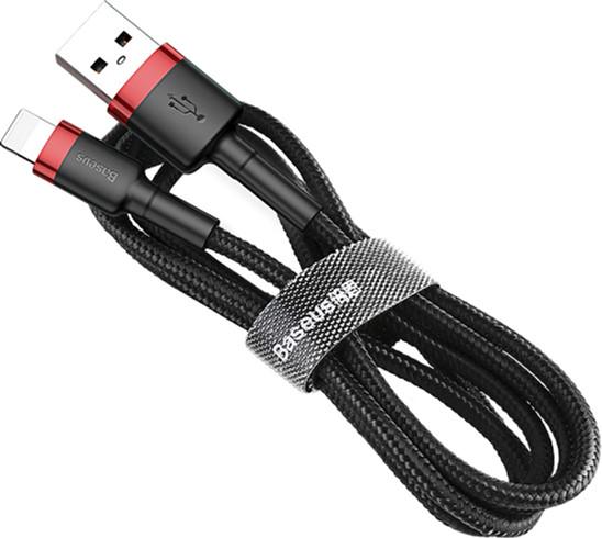 Кабель Baseus Cafule Cable Lightning to USB 1 м 2A Red/Black (CALKLF-B19)