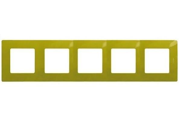 Рамка 5 постов Legrand 672545 Etika пластик Зеленый папоротник  (11581138)