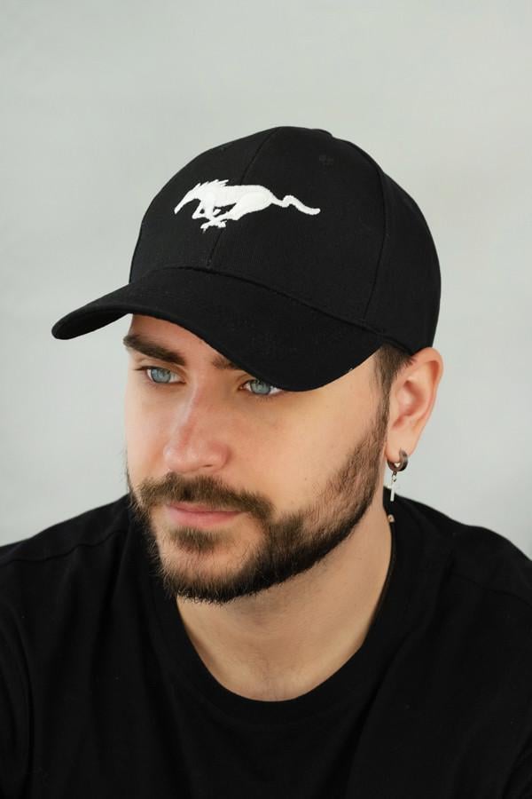 Бейсболка для автомобілістів Braxton Mustang Blaze унісекс Чорний (1692)