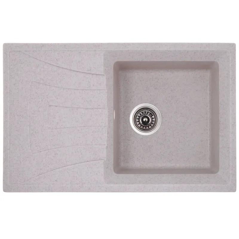 Мойка для кухни гранитная Haiba HB8104-G322 780x500x200 прямоугольная накладная Бежевый (HB0990)