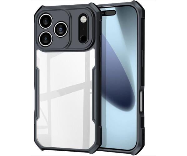 Чехол противоударный XUNDD для iPhone 17 Pro с защитой на камеру Black