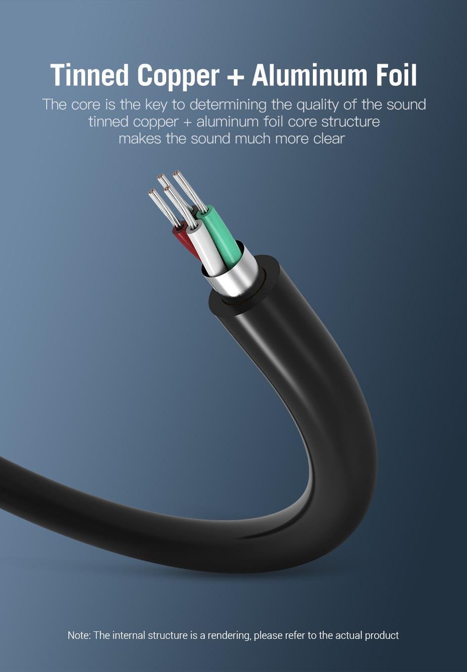 Звукова карта з підтримкою мікрофону Vention USB-2x 3,5 мм minijack 16 біт/48 кГц TRS AUX 3-піновий Сірий (CDKHB) - фото 14