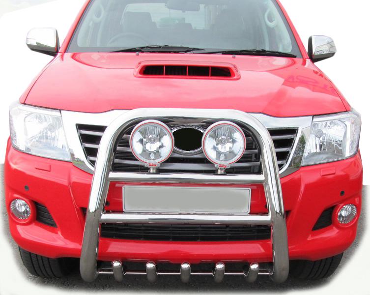 Кенгурятник QT007 CAN для Toyota Hilux 2006-2015 гг. нержавеющая сталь Хром