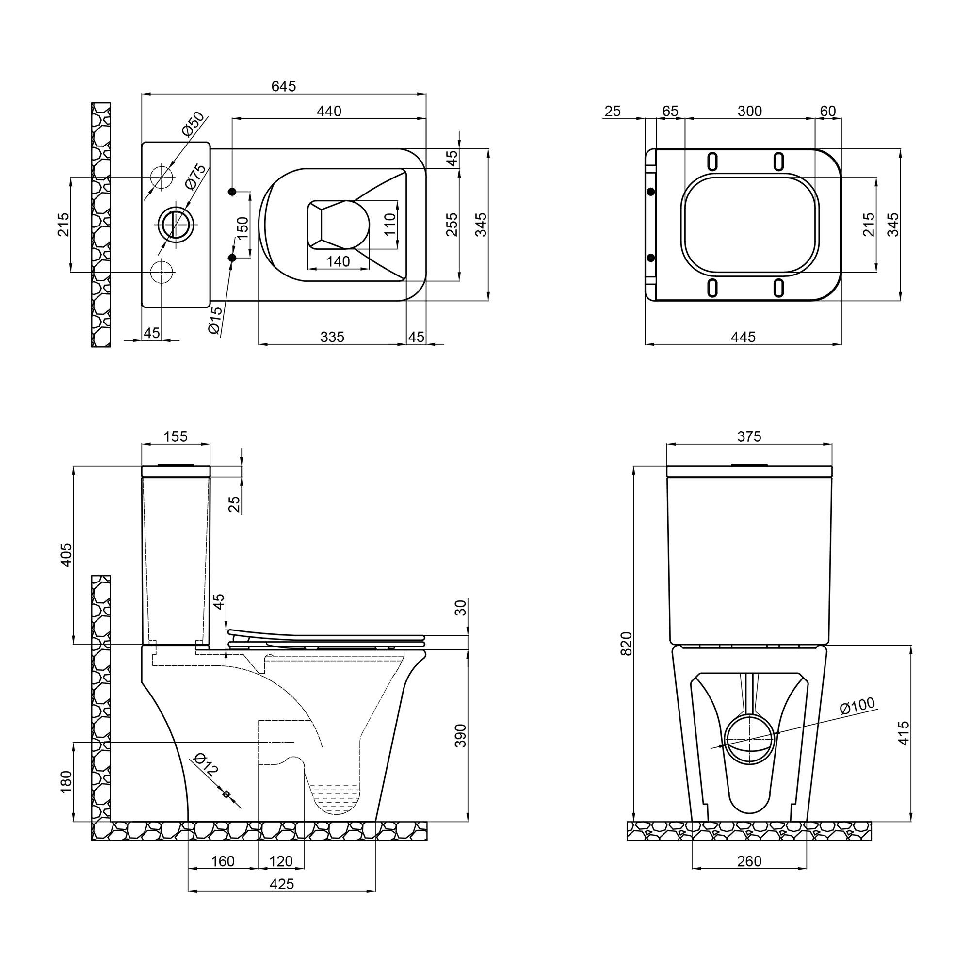 Унитаз-компакт Qtap Kalao безободковый с сиденьем Soft-close (QT08221213AW) - фото 2