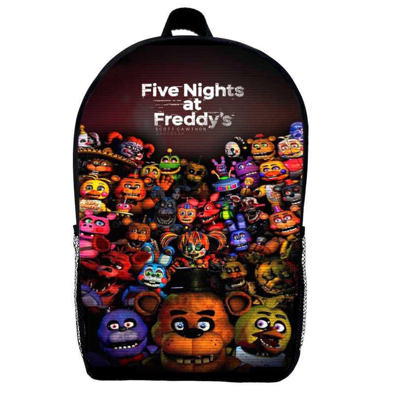 Школьный рюкзак FNAF-08 ФНАФ Аниматроники 5 ночей с Фредди 39х27х14 см 14 л Черный (2297600381)