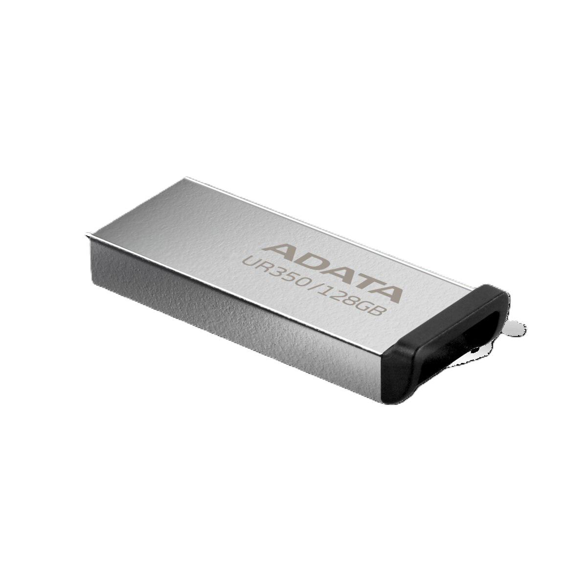 Флеш-память USB ADATA UR 350 128 Гб Silver/Black (19556670) - фото 3