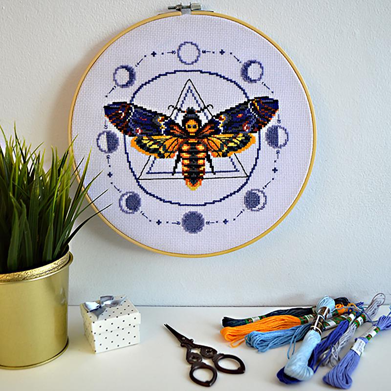 Набор для вышивки крестом Бабочка Мертвая голова (849)