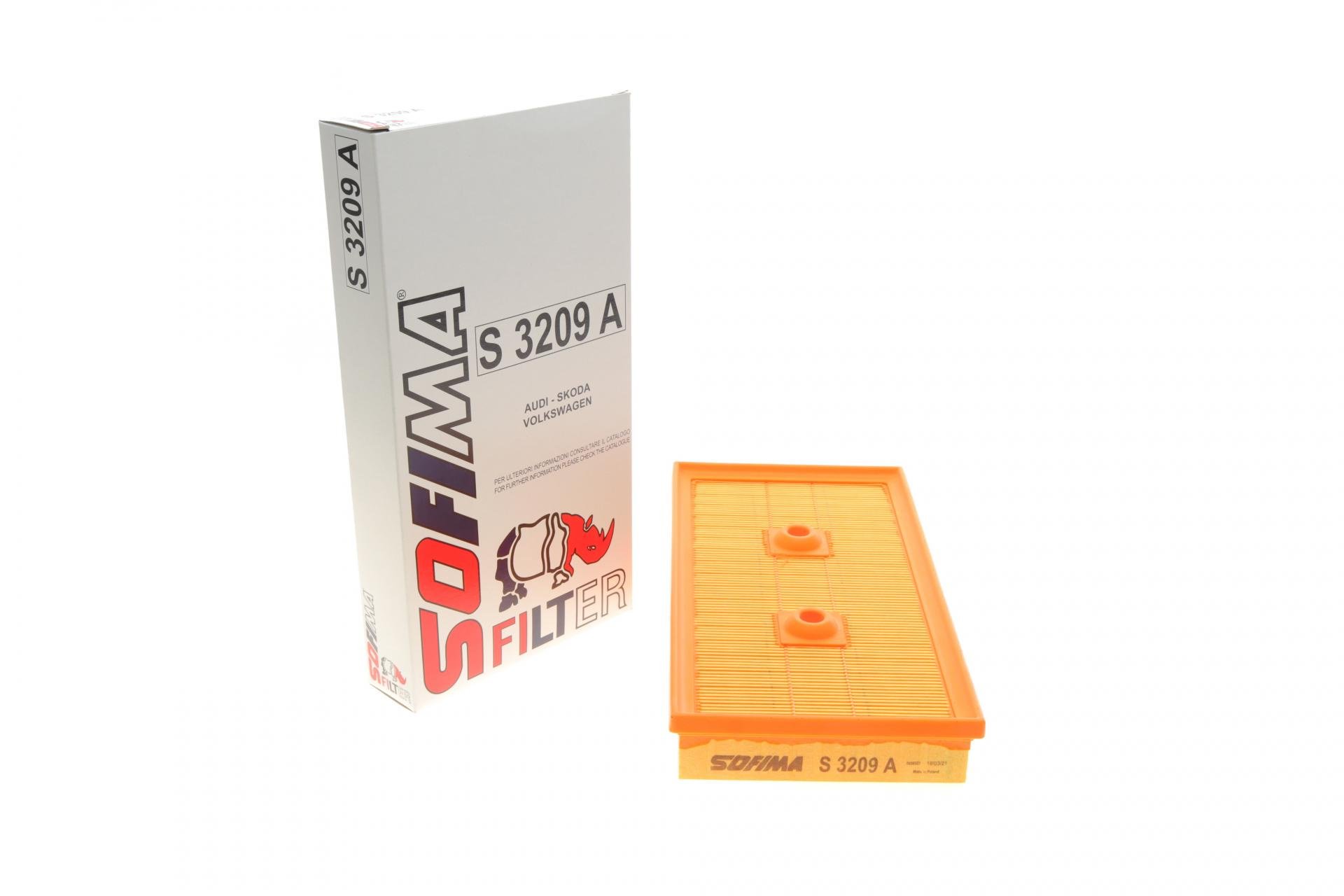 Фільтр повітряний SOFIMA для VW Golf/Jetta/Passat 1,6 FSI 04-10/Skoda Octavia 1,6 FSI 04-08- (S 3209 A)