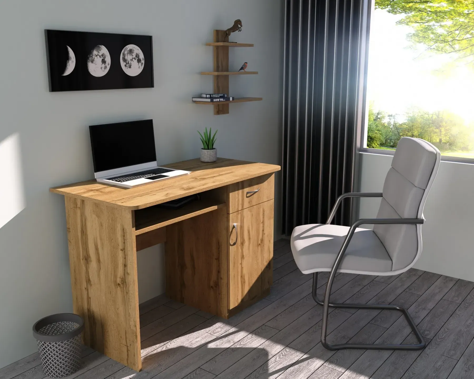 Стіл письмовий Kontinent СП-1 №10 110х55х76 см Дуб Аппалачі (55767919) - фото 1 Стіл письмовий Kontinent СП-1 №10 110х55х76 см Дуб Аппалачі (55767919) - фото 1