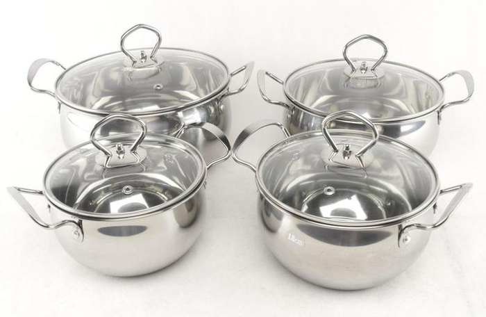 Набор кастрюль с крышками Grandhoff 3558 из нержавеющей стали 4 шт. (eb6fd576) Набор кастрюль с крышками Grandhoff 3558 из нержавеющей стали 4 шт. (eb6fd576)