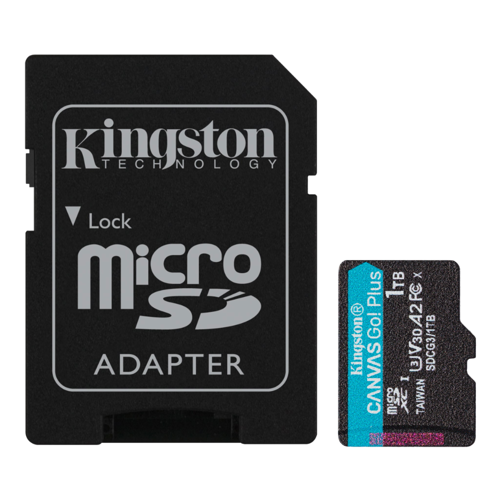 Карта пам'яті Kingston MicroSDXC Canvas Go Plus 1 ТБ Class 10 UHS-I U3 A2 підтримка 4К адаптер SDCG3/1 Tb (606570) - фото 2