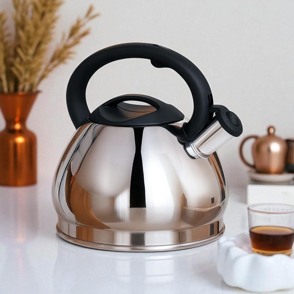 Чайник для плиты SimpleSteel с свистком нержавеющая сталь одинарное дно 3,5 л (03-MH-5179) - фото 9 Чайник для плиты SimpleSteel с свистком нержавеющая сталь одинарное дно 3,5 л (03-MH-5179) - фото 9