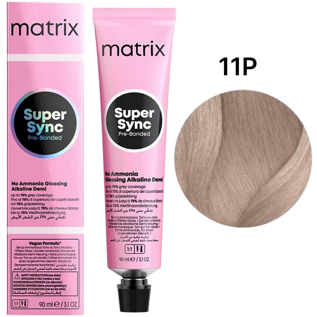 Тонер безаммиачный на щелочной основе Matrix Super Sync Pre-Bonded 11P 90 мл